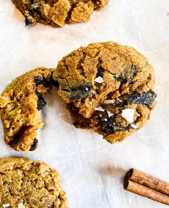 pumpkin choc cookies